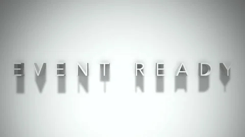 Event ready 3D title animation with shadows on a white background Stock Footage 296910067