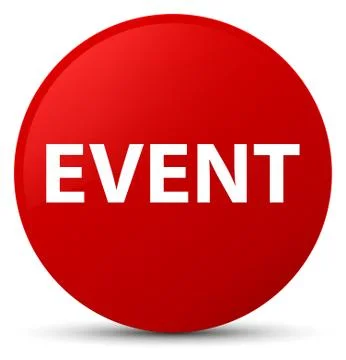 Event red round button Stock Illustration