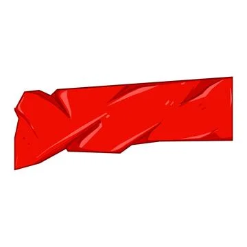 Event red tape cartoon vector illustration Stock Illustration