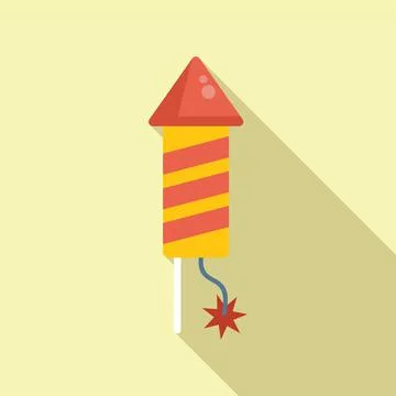 Event rocket icon flat vector. Time manager Ilustração Stock