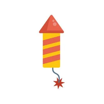 Event rocket icon flat vector. Time manager Ilustração Stock