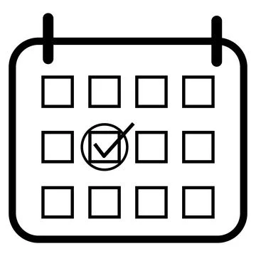 Event Schedule icon on white background. Calendar sign. flat style. Stock Illustration