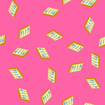 Event schedule isometric icon seamless pattern Stock Illustration