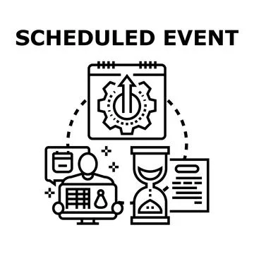 Event scheduling and task planning organization icon concept Stock Illustration