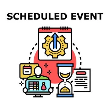 Event scheduling and task planning organization icon concept Stock Illustration