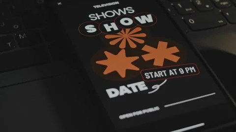 Event show date dedicated to Television shows. Graphic presentation on Stock Footage 270503072