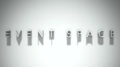 Event Space 3D title animation with shadows on a white background Stock Footage 296725208