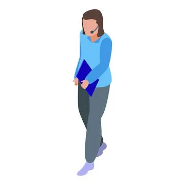 Event speaker icon, isometric style Stock Illustration