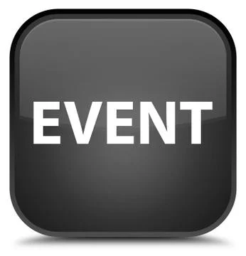 Event special black square button Stock Illustration