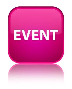Event special pink square button Illustrazione stock