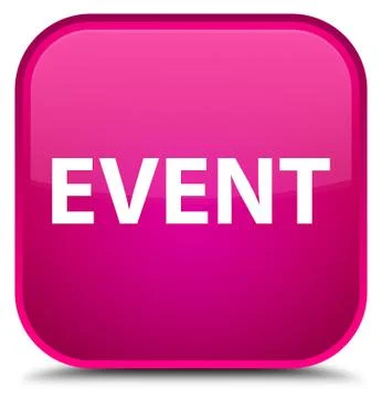 Event special pink square button Stock Illustration