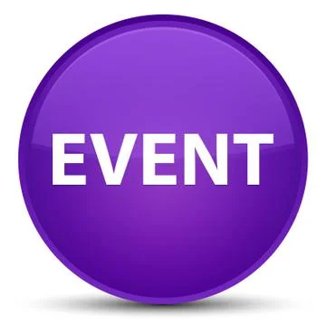 Event special purple round button Stock Illustration