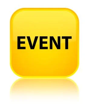 Event special yellow square button Stock Illustration