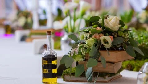 Event table decor Stock Photos