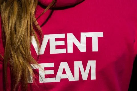 Event Team on back of tabard Stock Photos