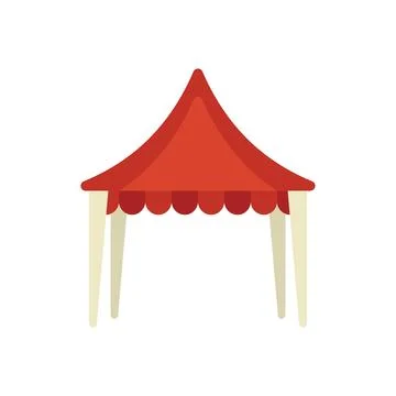 Event tent icon flat vector. Plan manager Ilustração Stock