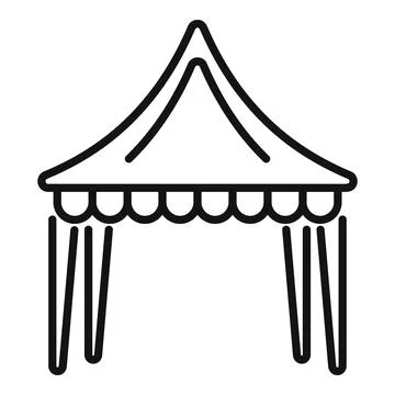 Event tent icon outline vector. Plan manager Ilustração Stock
