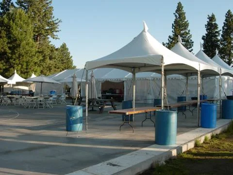 Event tents for Chili cook off Stock Photos