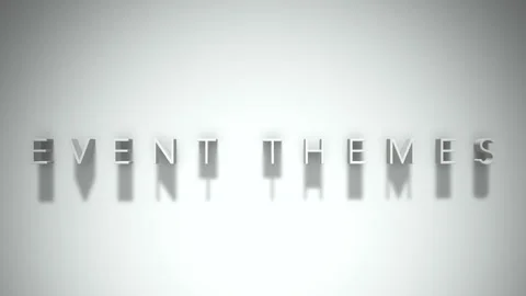 Event themes 3D title animation white text on a white background Stock Footage 298894908