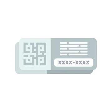 Event ticket containing qr code for scanning access control Illustrazione stock