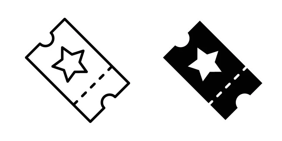 Event ticket icon for design projects and web UI Stock Illustration