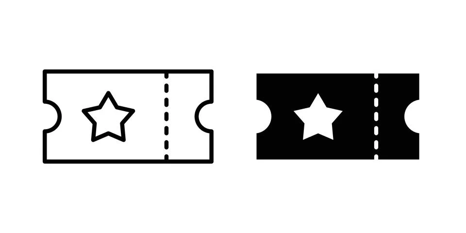 Event ticket icon vector symbol graphics 库存插图