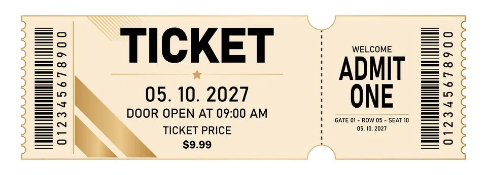 Event ticket Stock Illustration
