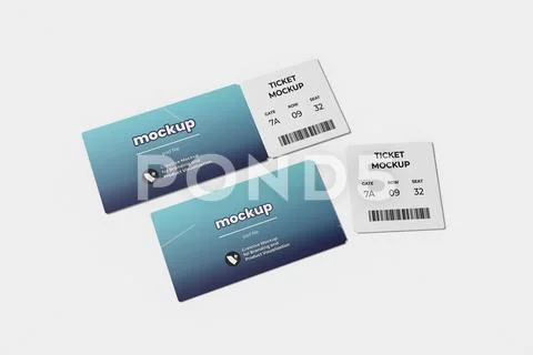 Event Ticket Mockup PSD-sjabloon
