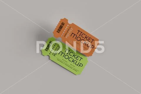Event Ticket Mockup PSD Template