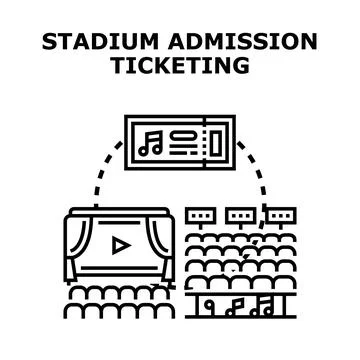 Event ticketing system for online admission planning Stock Illustration