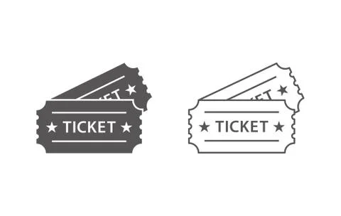 Event tickets vector icons 2 Stock Illustration
