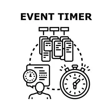 Event timer scheduling planning management concept Stockillustratie