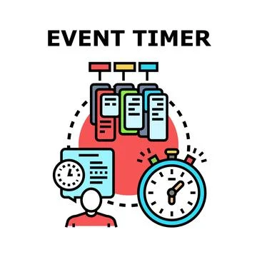Event timer scheduling planning management concept 库存插图
