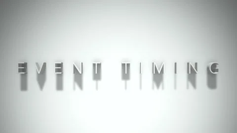 Event timing 3D title animation white text on a white background Stock Footage 299374165