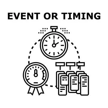 Event timing scheduling and task management concept Stock Illustration