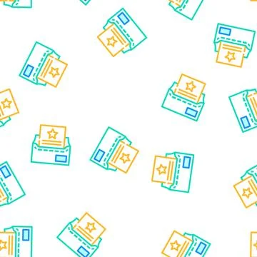Event triggered email vector seamless pattern 스톡 일러스트