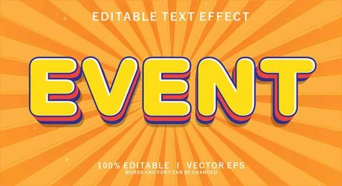 Event vector text effect with modern style design Stock Illustration
