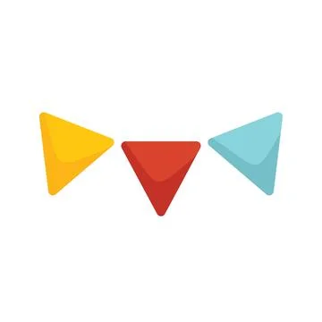 Event wire flags icon flat vector. Calendar manager Ilustração Stock