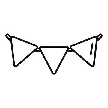 Event wire flags icon outline vector. Calendar manager Ilustração Stock