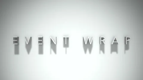 Event wrap 3D title animation with shadows on a white background Stock Footage 297385333