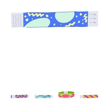 Event wristbands for access control and identification Stock Illustration