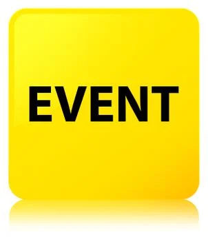 Event yellow square button Illustrazione stock