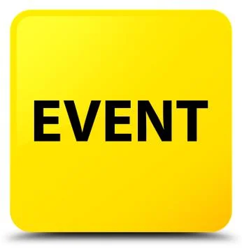 Event yellow square button Stock Illustration