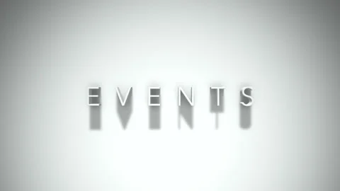 Events 3D title animation with shadows on a white background Stock Footage 296050755