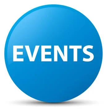 Events cyan blue round button Illustrazione stock