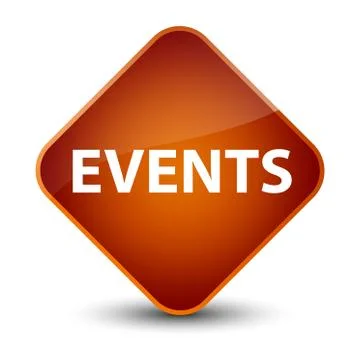 Events elegant brown diamond button Stock Illustration