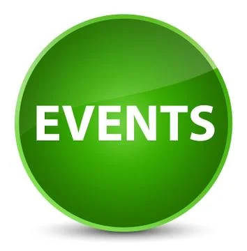 Events elegant green round button Stock Illustration