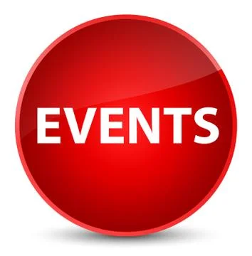 Events elegant red round button Stock Illustration