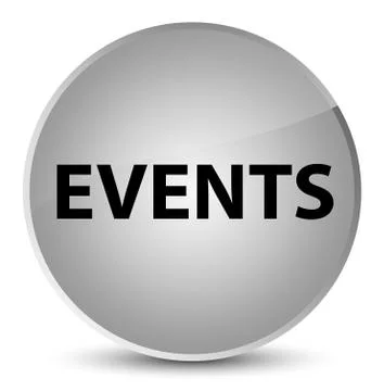 Events elegant white round button Stock Illustration