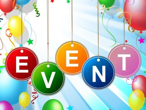Events event showing functions affairs and situation Stock Illustration